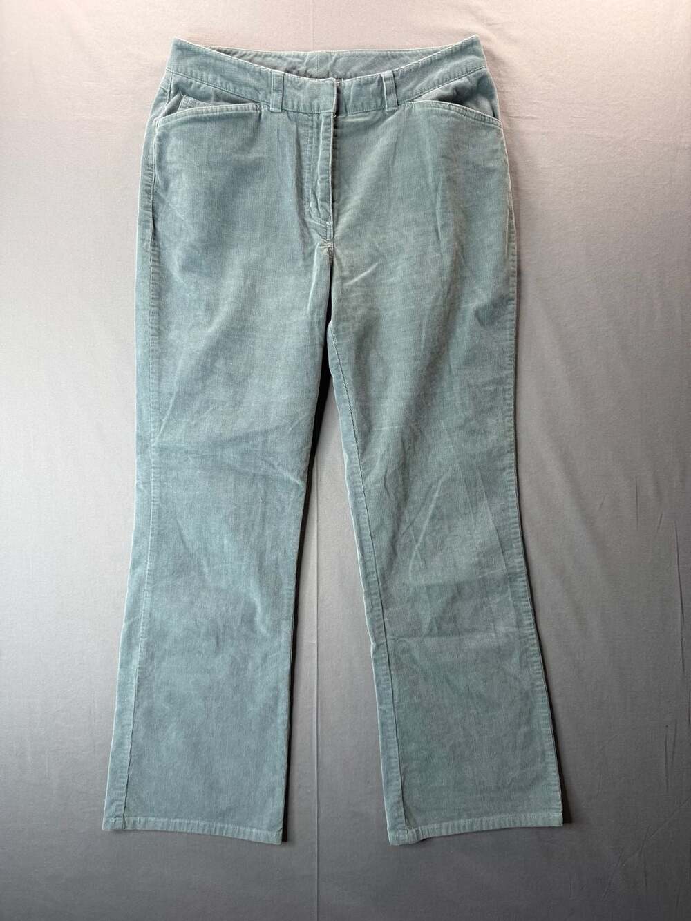 L.L. Bean Women's 10 REG Blue Corduroy Pants Straight Casual